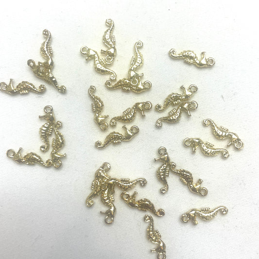 gold seahorse charm