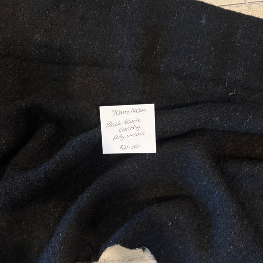 70cm Black Boucle Coating