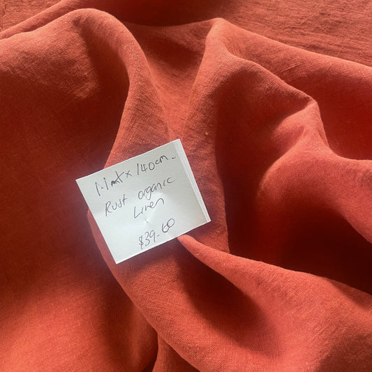 1.1m rust Organic Linen
