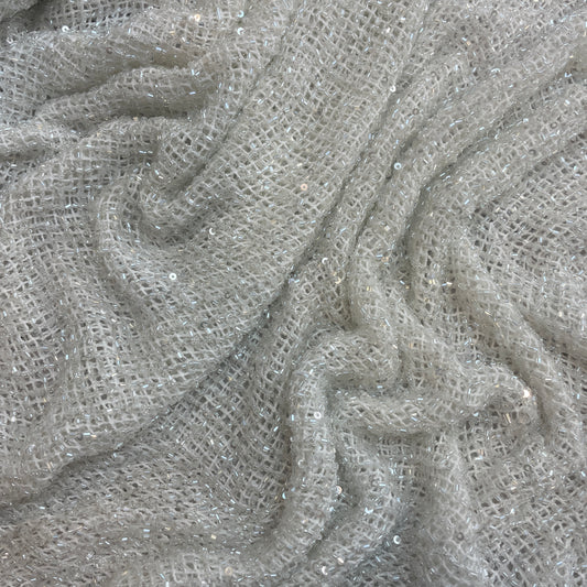 Wonderland beaded cotton mesh