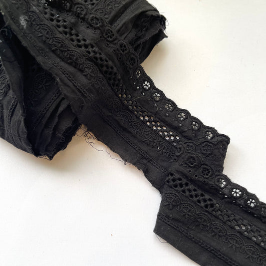 4.7mtrs ZIMMERMAN Black Cotton Lace