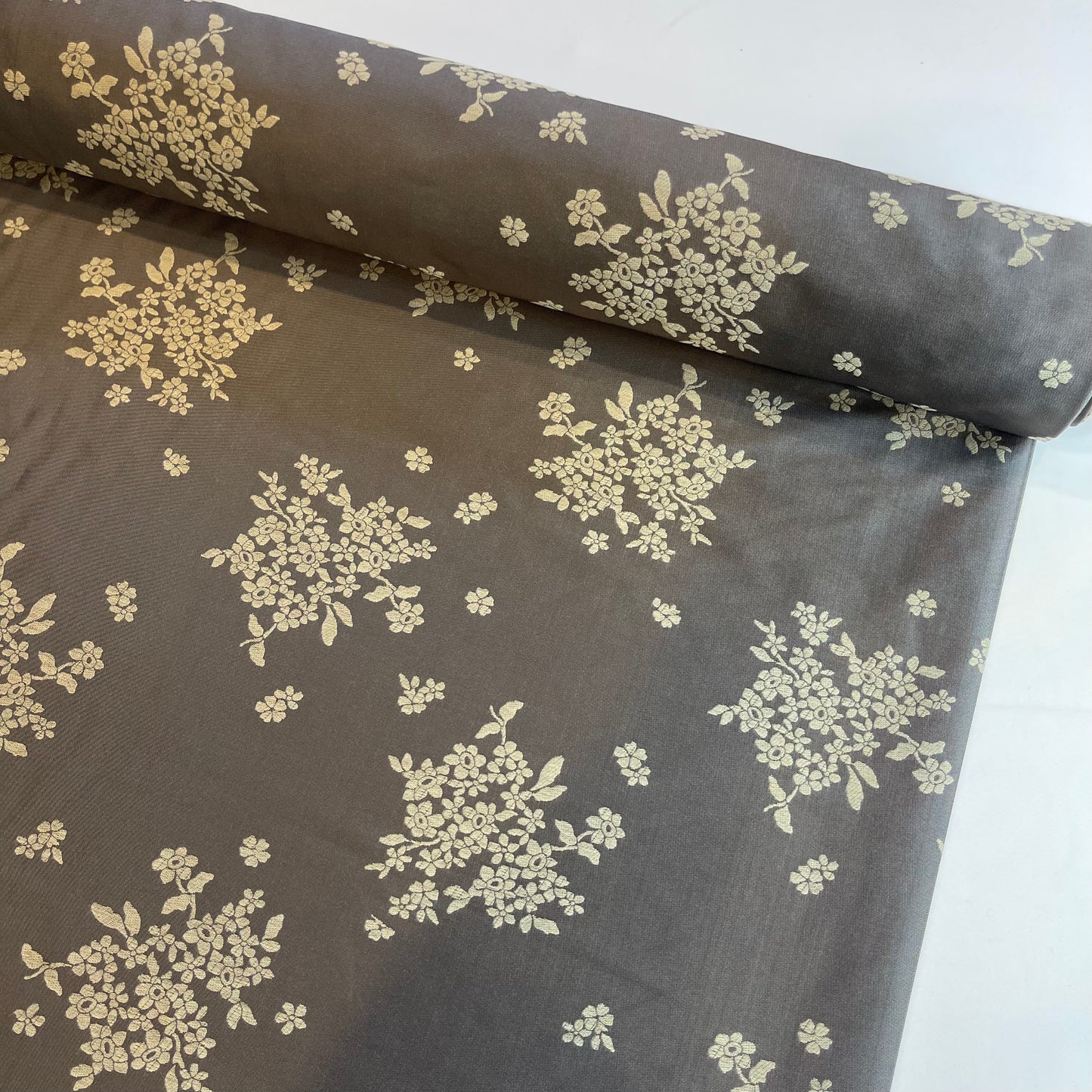 Taupe Tokyo Blossoms Brocade