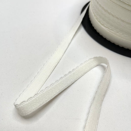 11mm White Plush Back Picot Elastic