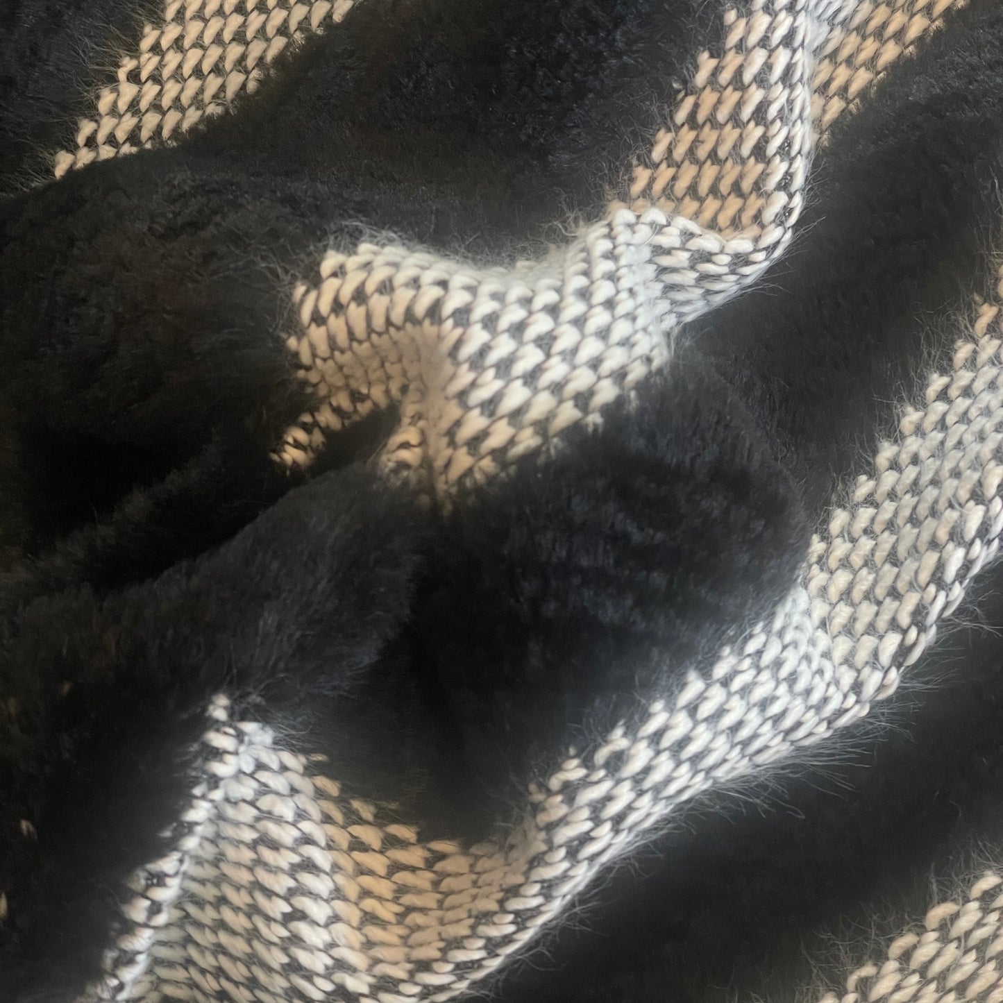 Arlo fur striped cotton knit