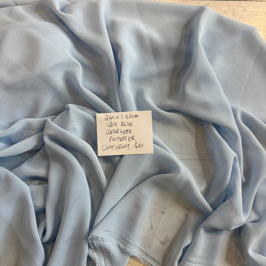 2m Sky Blue Georgette