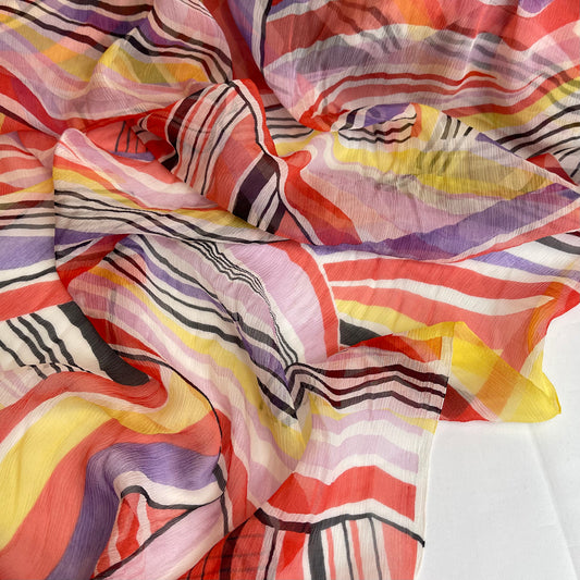 Liquorice all sorts  Crinkle Silk Chiffon