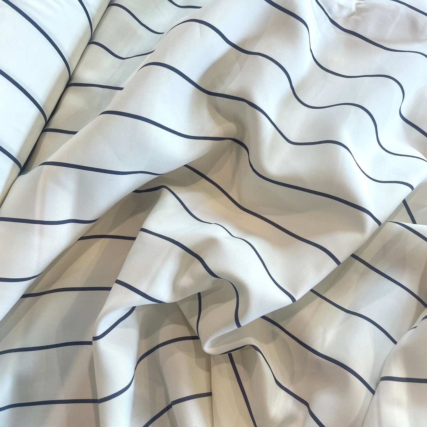 Nautical stripe viscose Twill Suiting