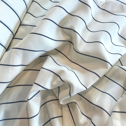 Nautical stripe viscose Twill Suiting