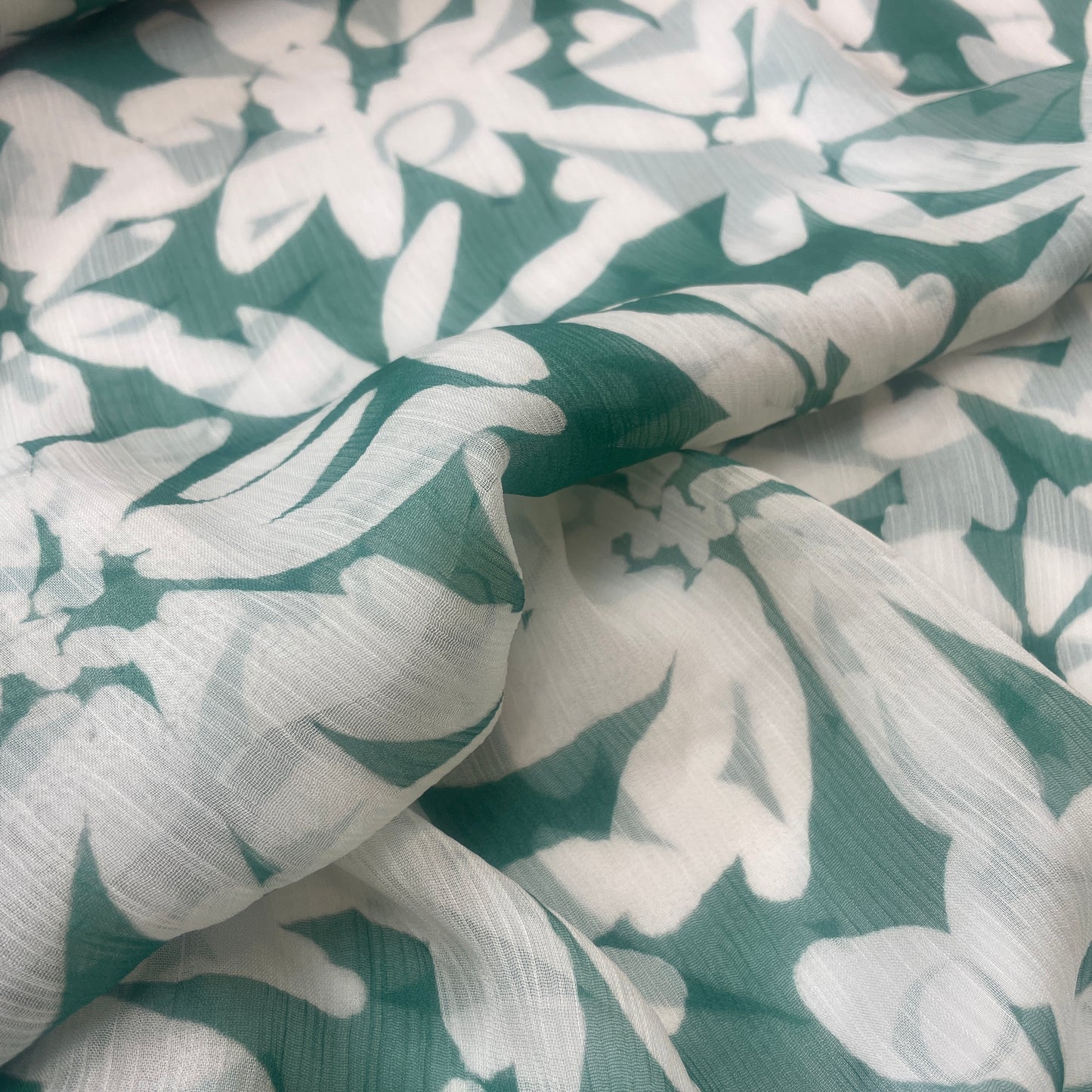 Emerald fields Crinkle Viscose Georgette