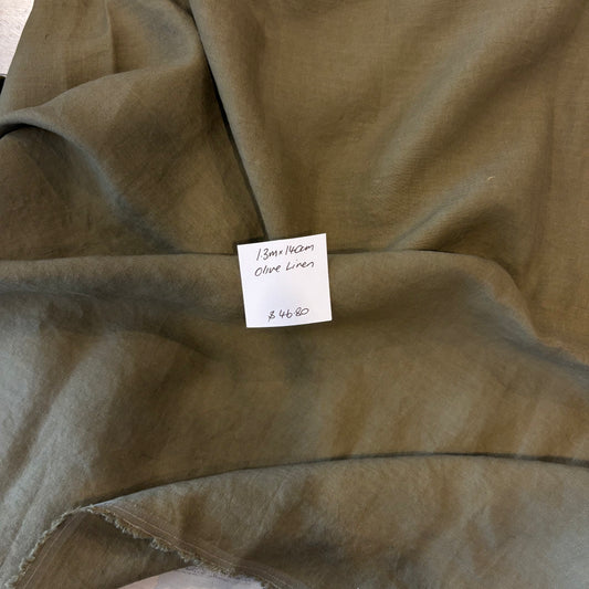 1.3m Olive Linen