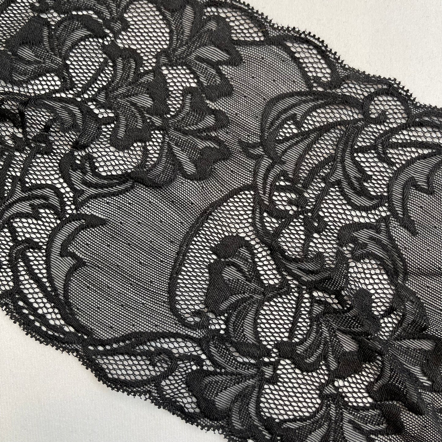 65cm Black Stretch Lace