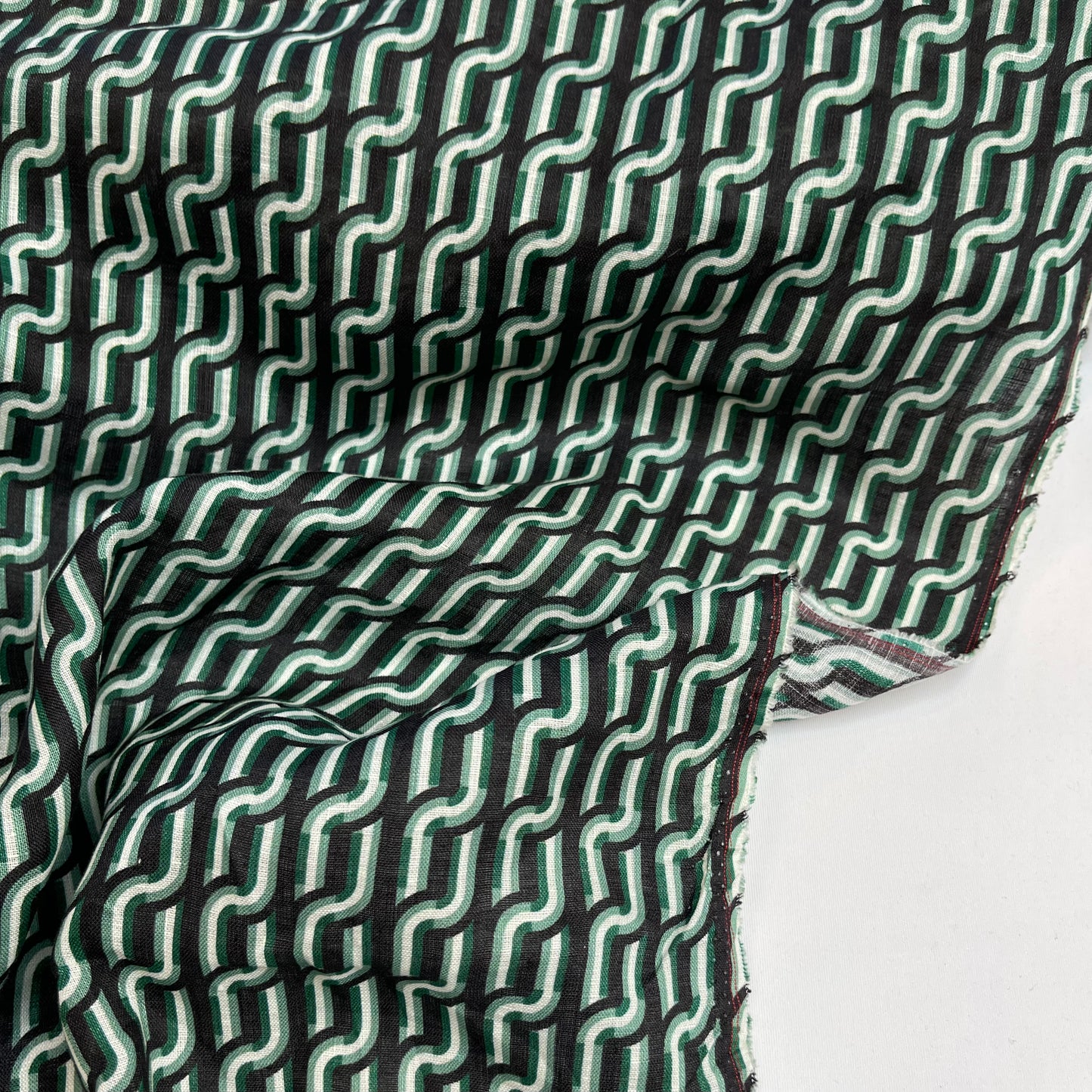 Linked Chains Linen Green