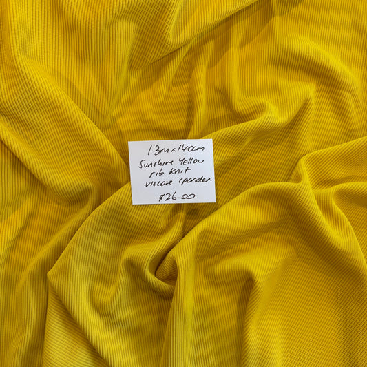 1.3m Sunshine Yellow Rib Knit Nicola Finetti