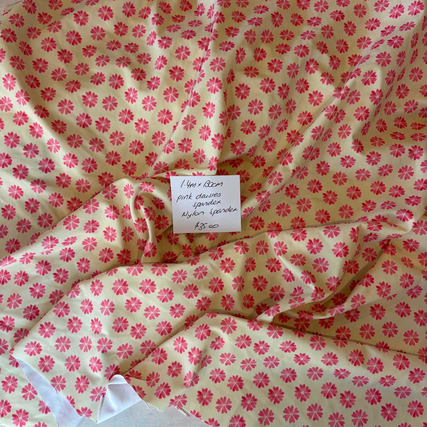 1.4m Pink Daisies Spandex