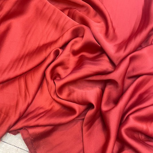 Elle blood orange lightweight stretch satin