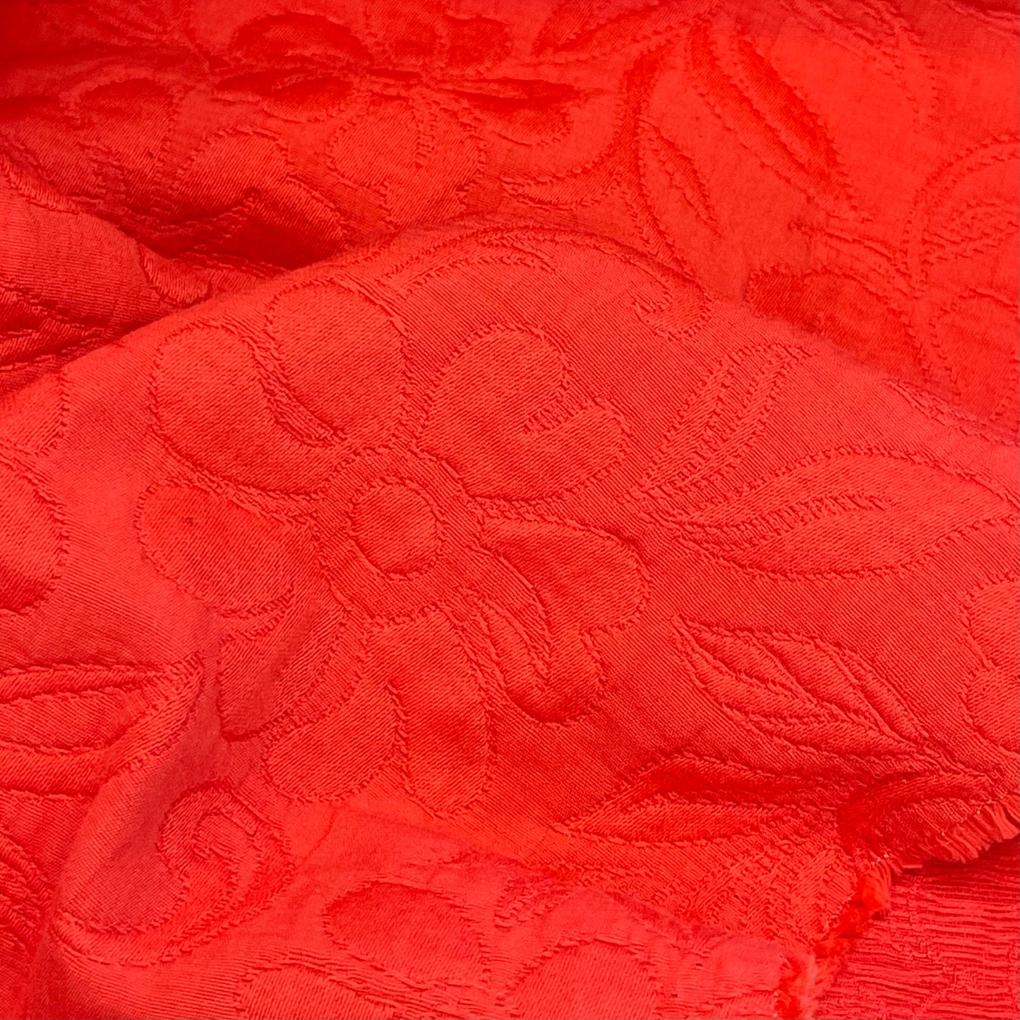 Coral red Miss Daisy Brocade