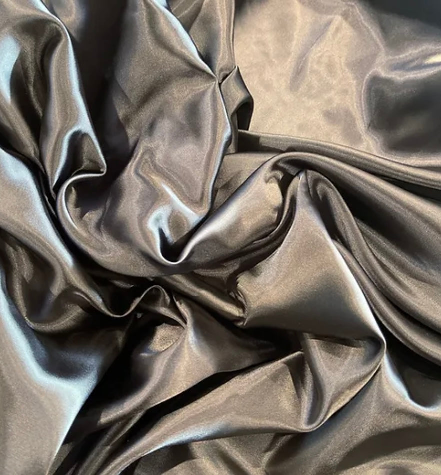 Taupe satin acetate dress lining