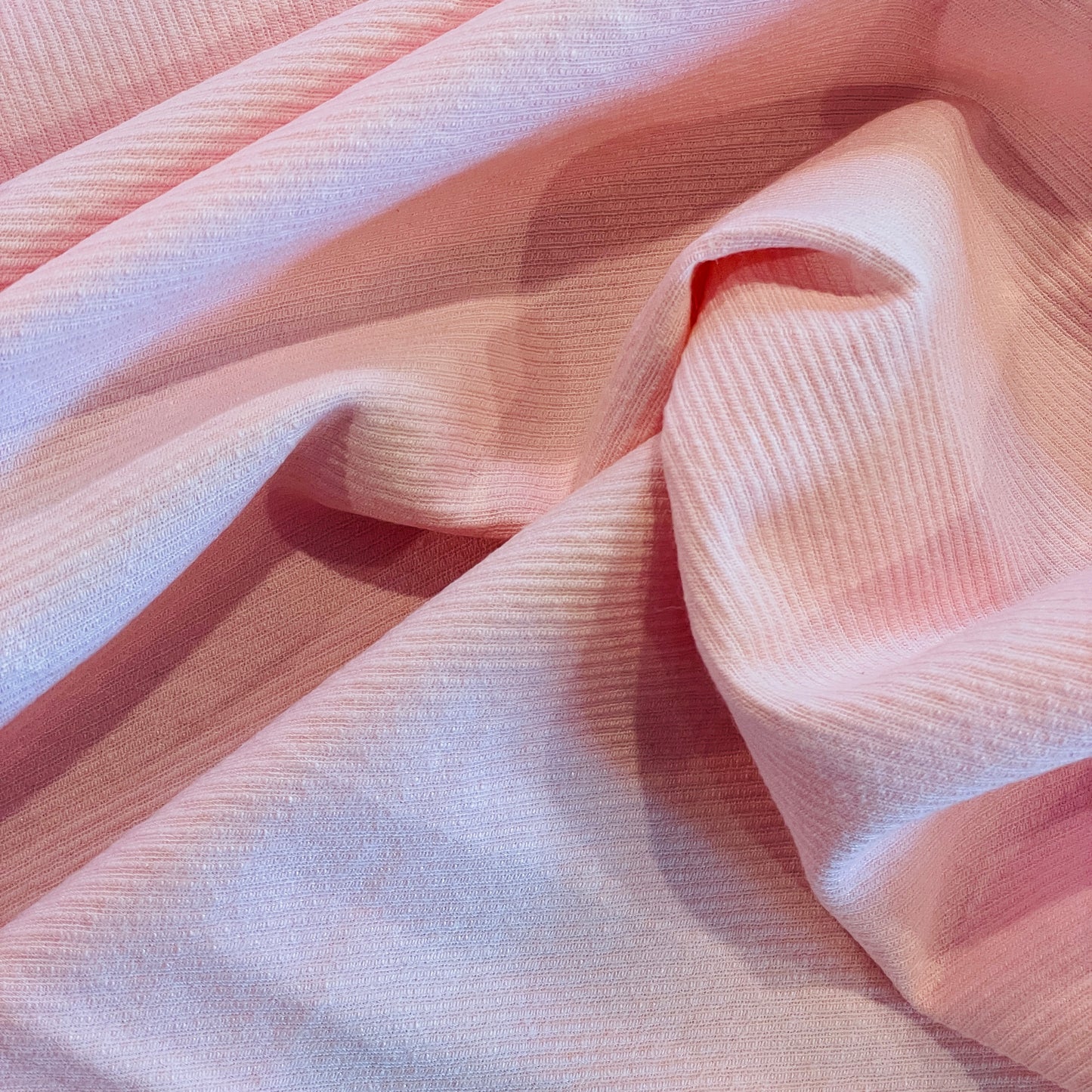 Petal pink stretch cotton twill