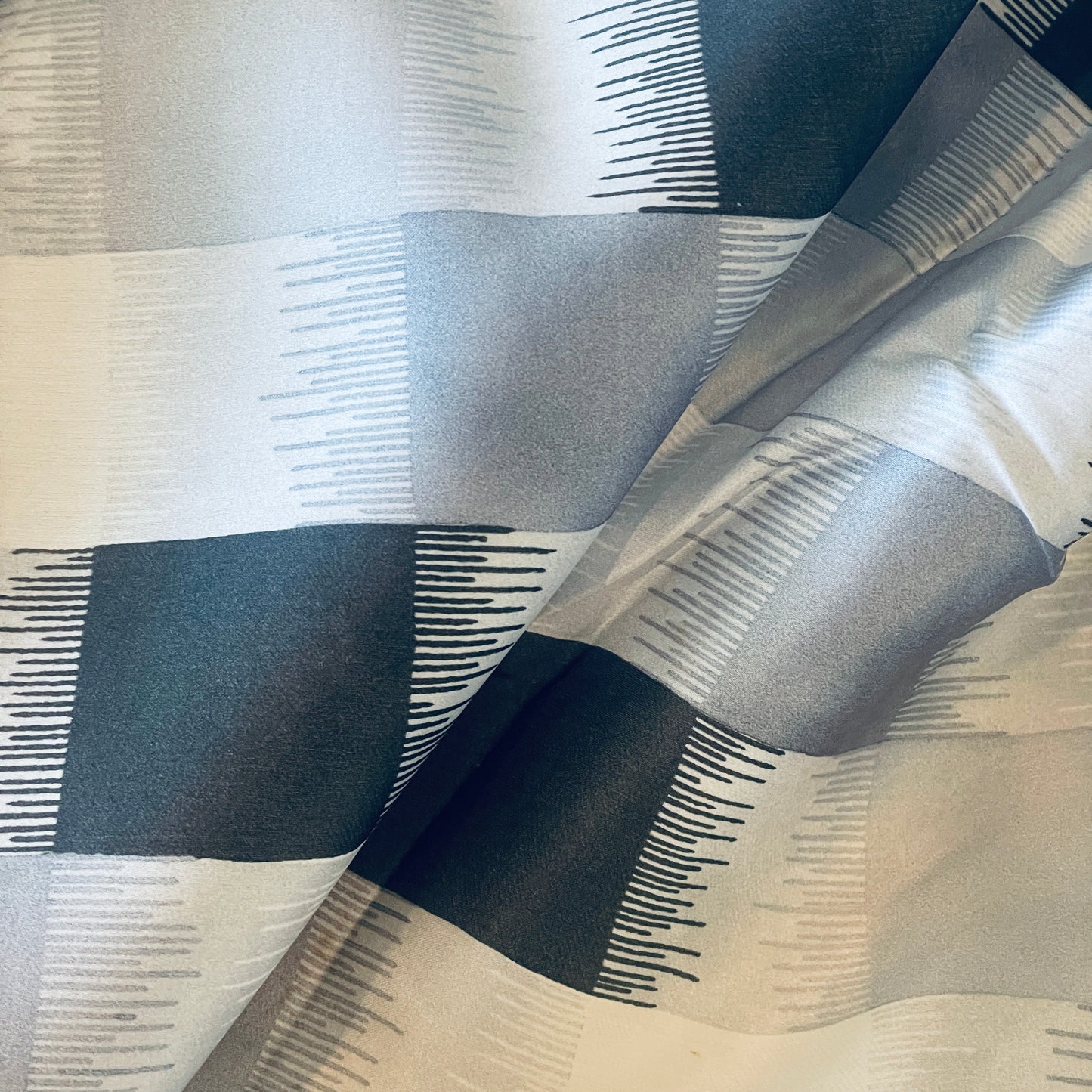 Checkerboard Silk satin organdy