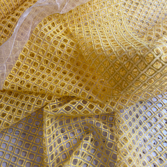 sunshine embroidered squares Organza
