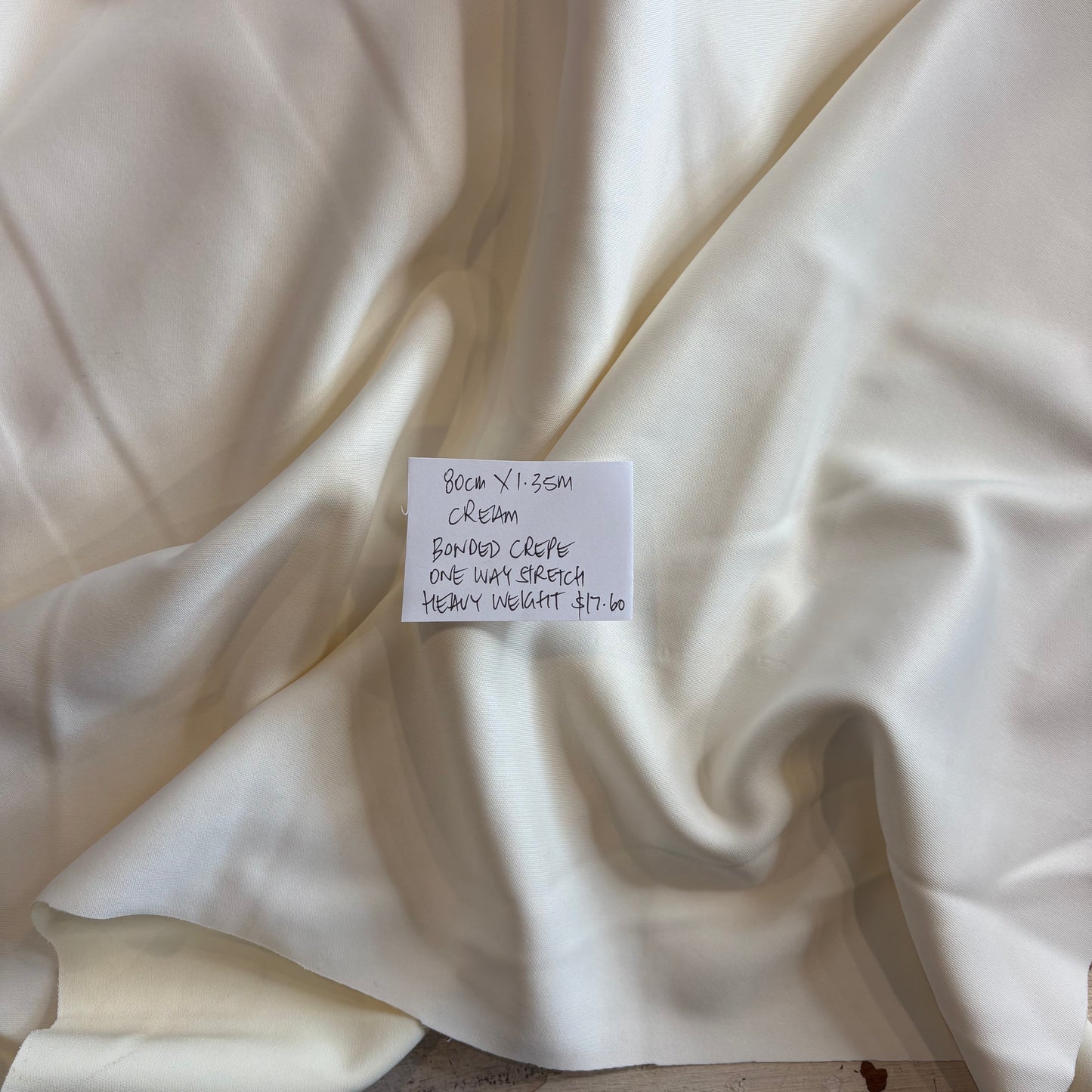 80cm Cream Bonded Crepe