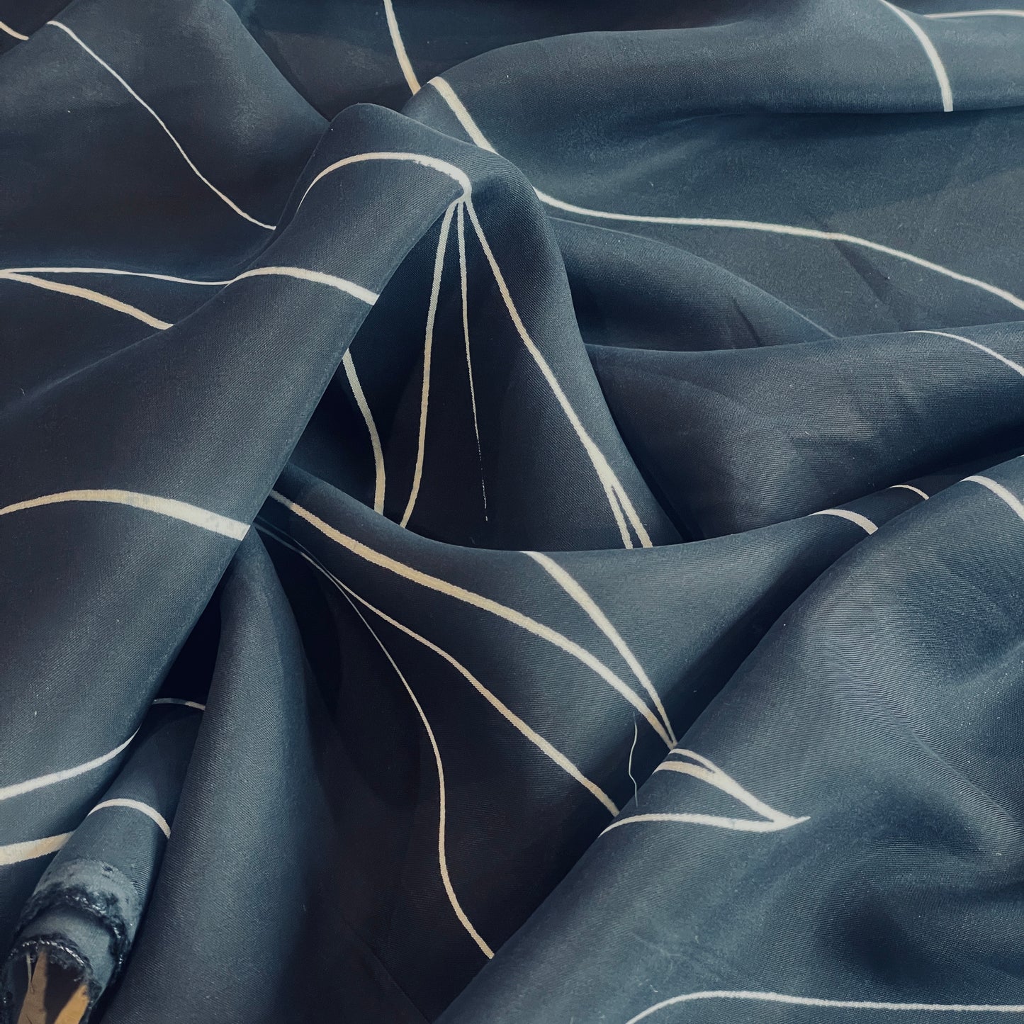 Hand drawn Silk Crepe de Chine