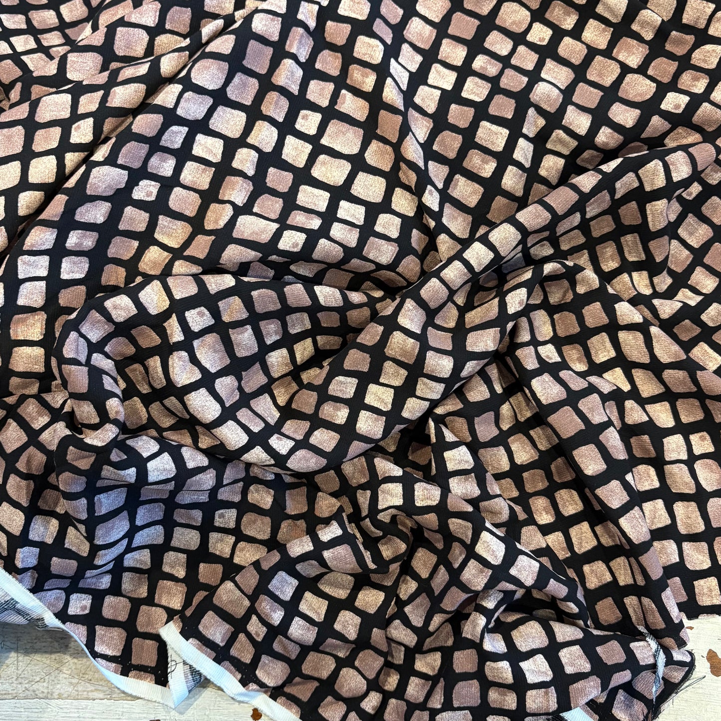 2m Mocha Tiles Viscose