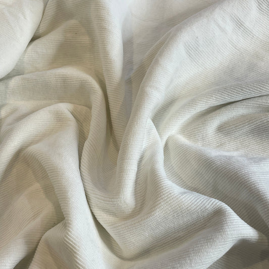 ivory tubular organic cotton ribbing