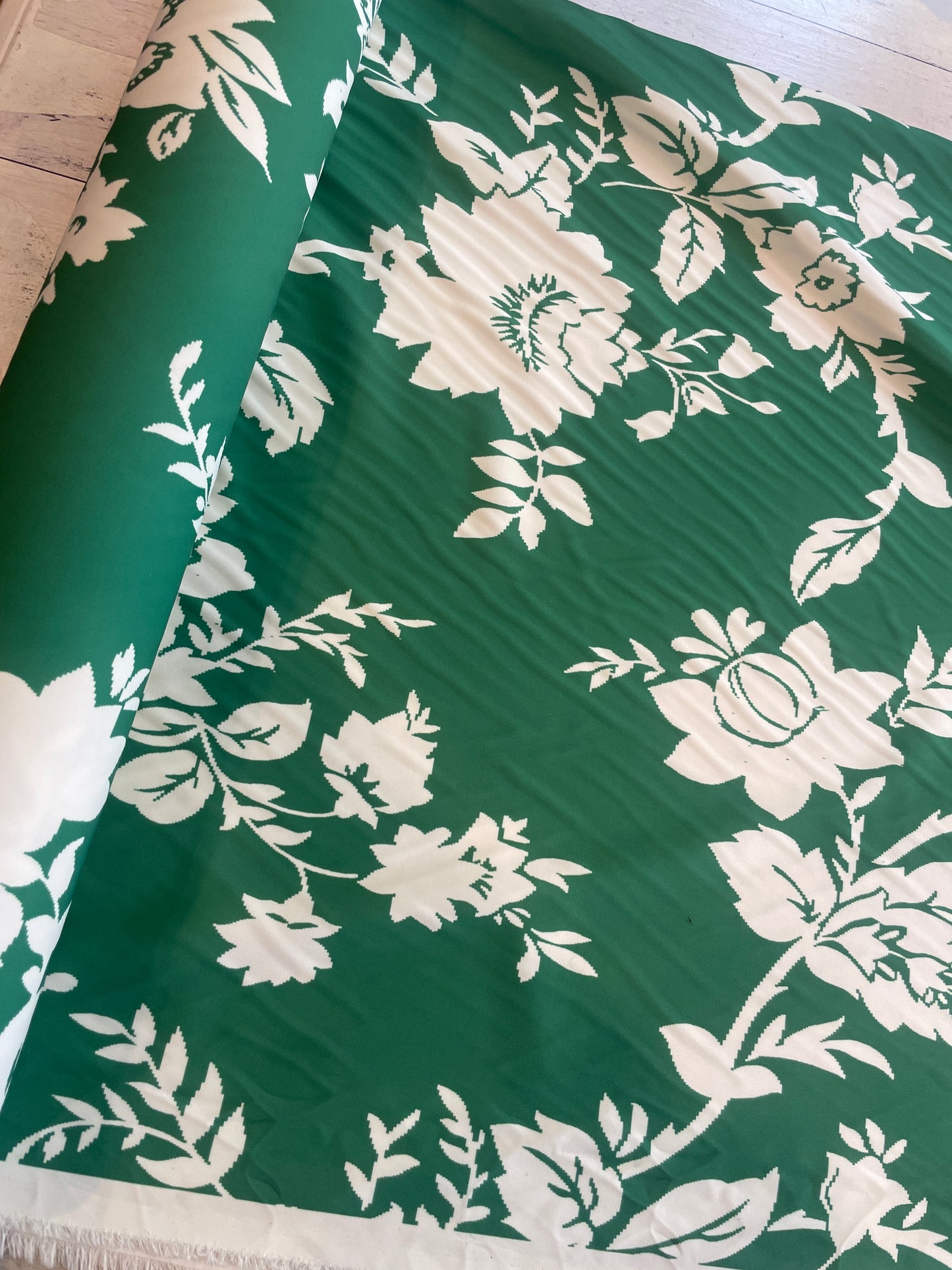 Emerald floral Stretch Suiting