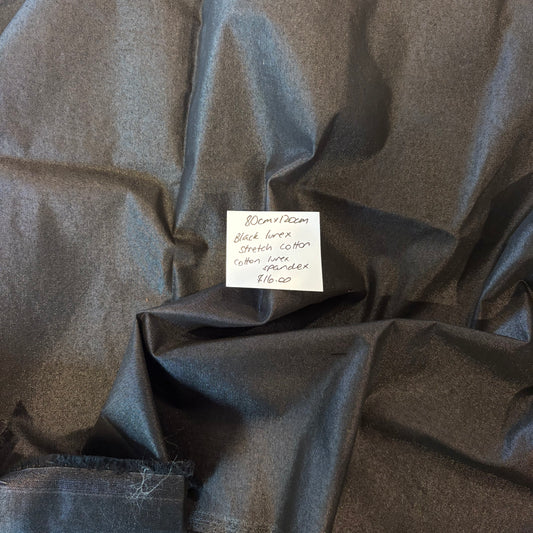 80cm Black Lurex Stretch Cotton Nicola Finetti