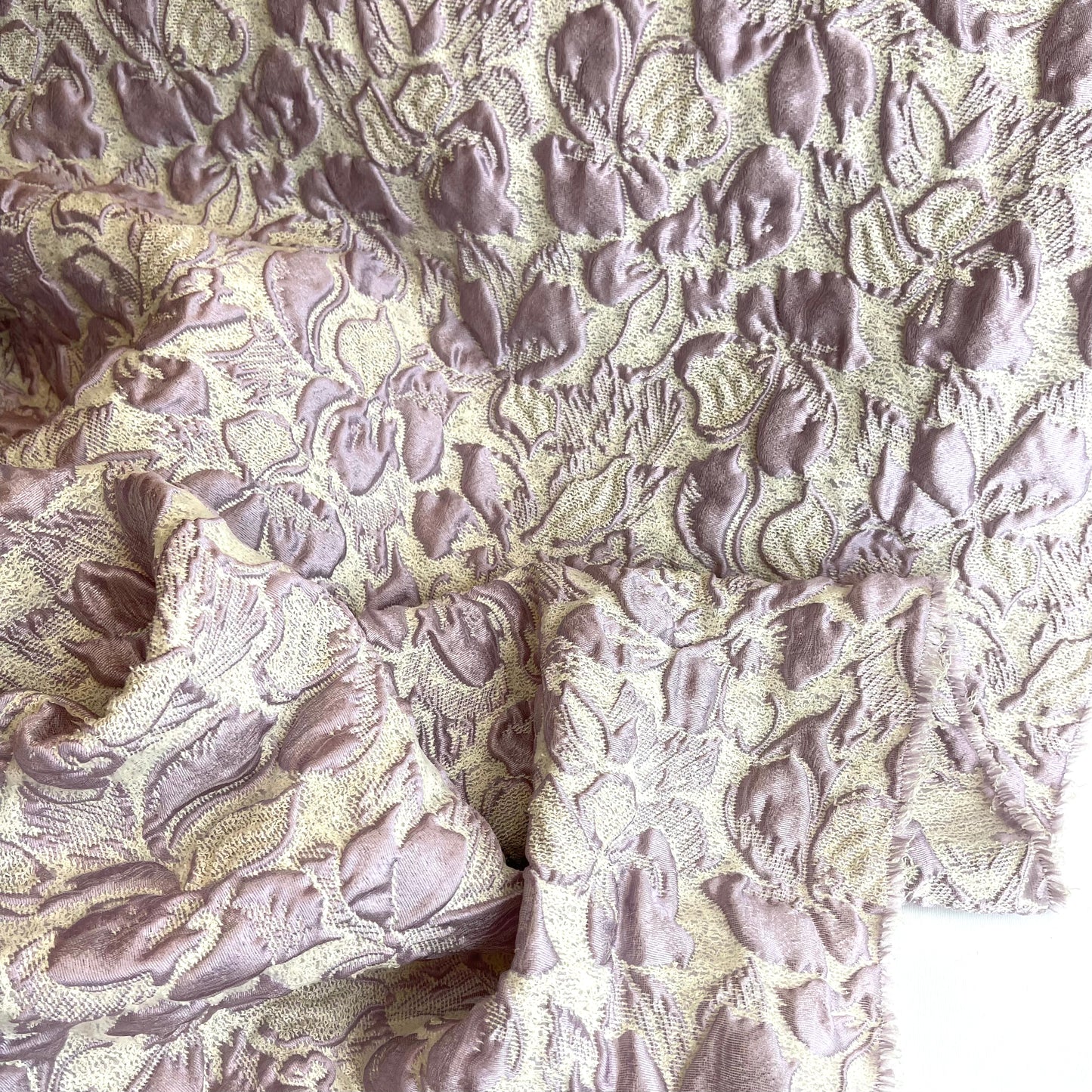 Iris in Bloom Cloque Brocade