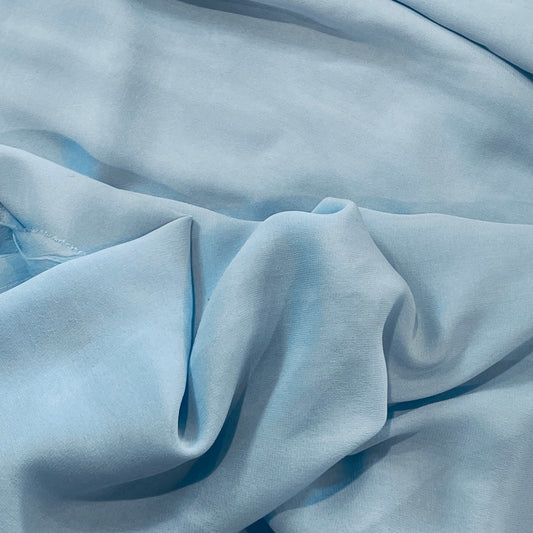 2.8m blue silk georgette