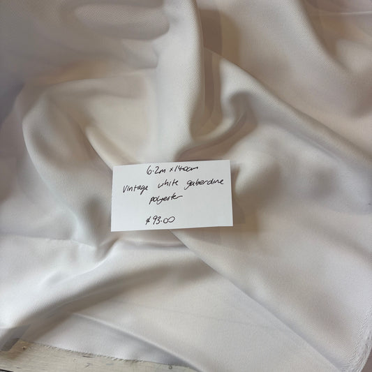 6.2m Vintage White Gaberdine