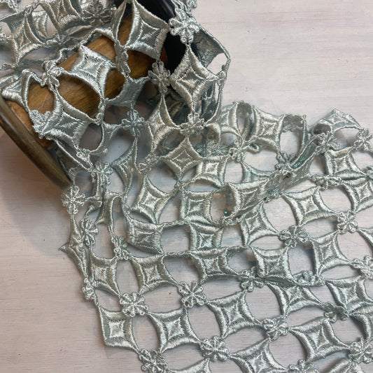 Seafoam diamond chain Guipure Trim