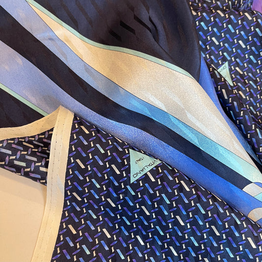 VITALIANO PANCALOI Abstract Silk Scarf Panel