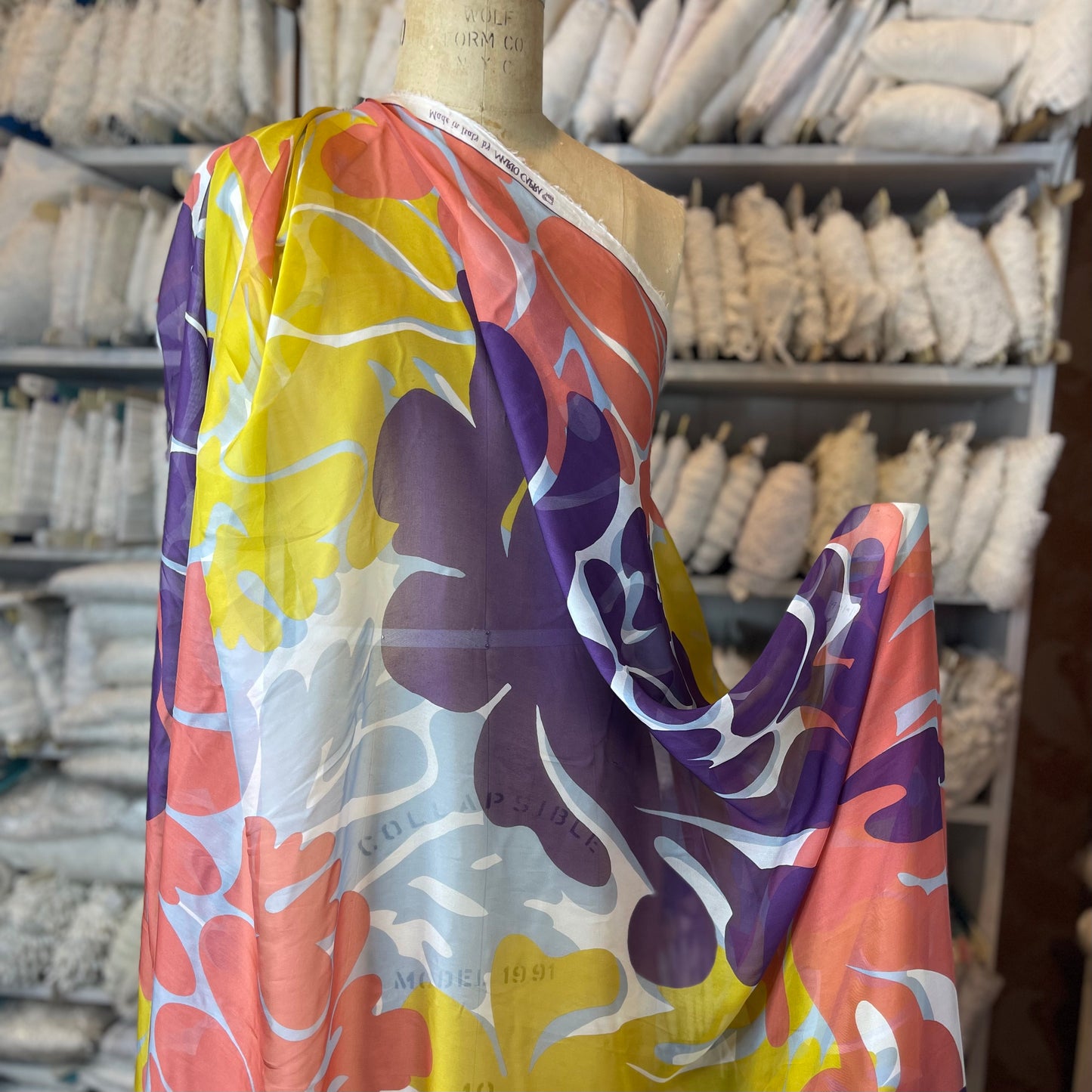 Psychedelic swirl  Silk Chiffon