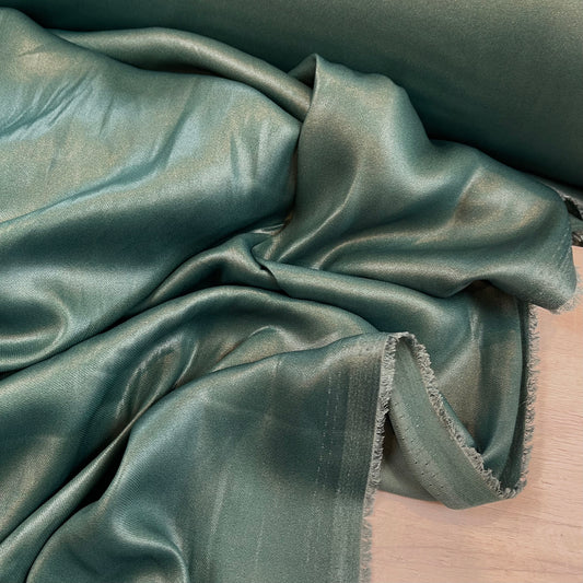 Wicked Green Liquid Drape Crepe de Chine