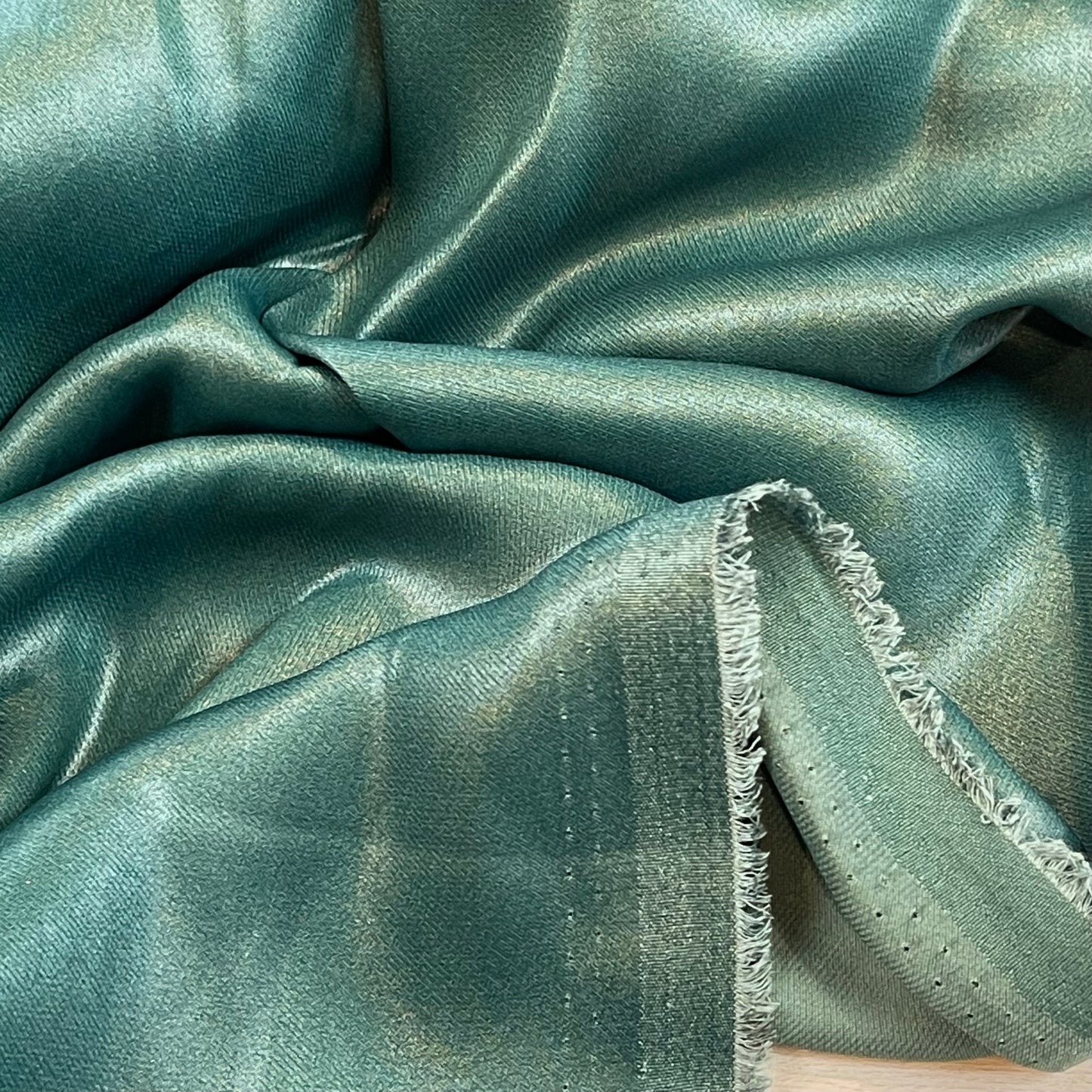 Wicked Green Liquid Drape Crepe de Chine