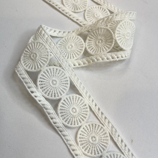 Cartwheels Ivory Guipure Lace Trim