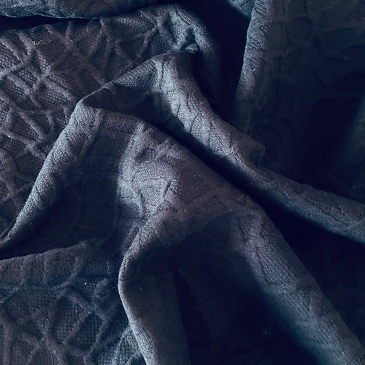 1.3m black textured knit