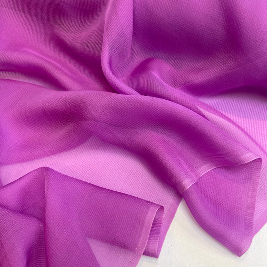 Orchid Fine Grid Silk Chiffon