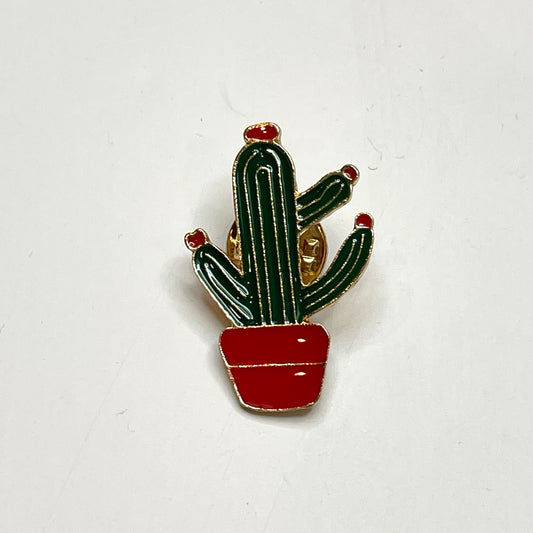 Cactus in Red Pot Enamel Pin