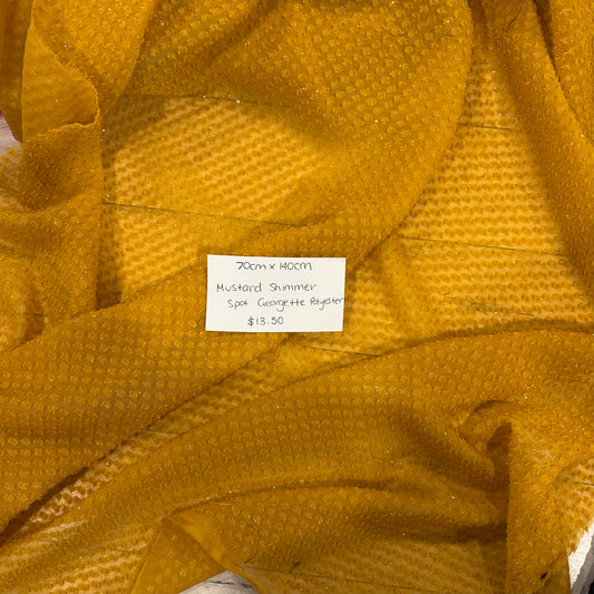 70cm Mustard Shimmer Spot Georgette
