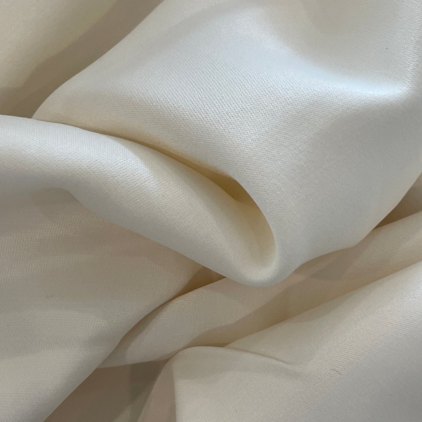 Cream stretch luxe drape satin