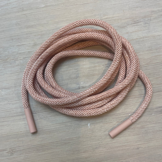 Dusty pink toggled cord tie 160cm