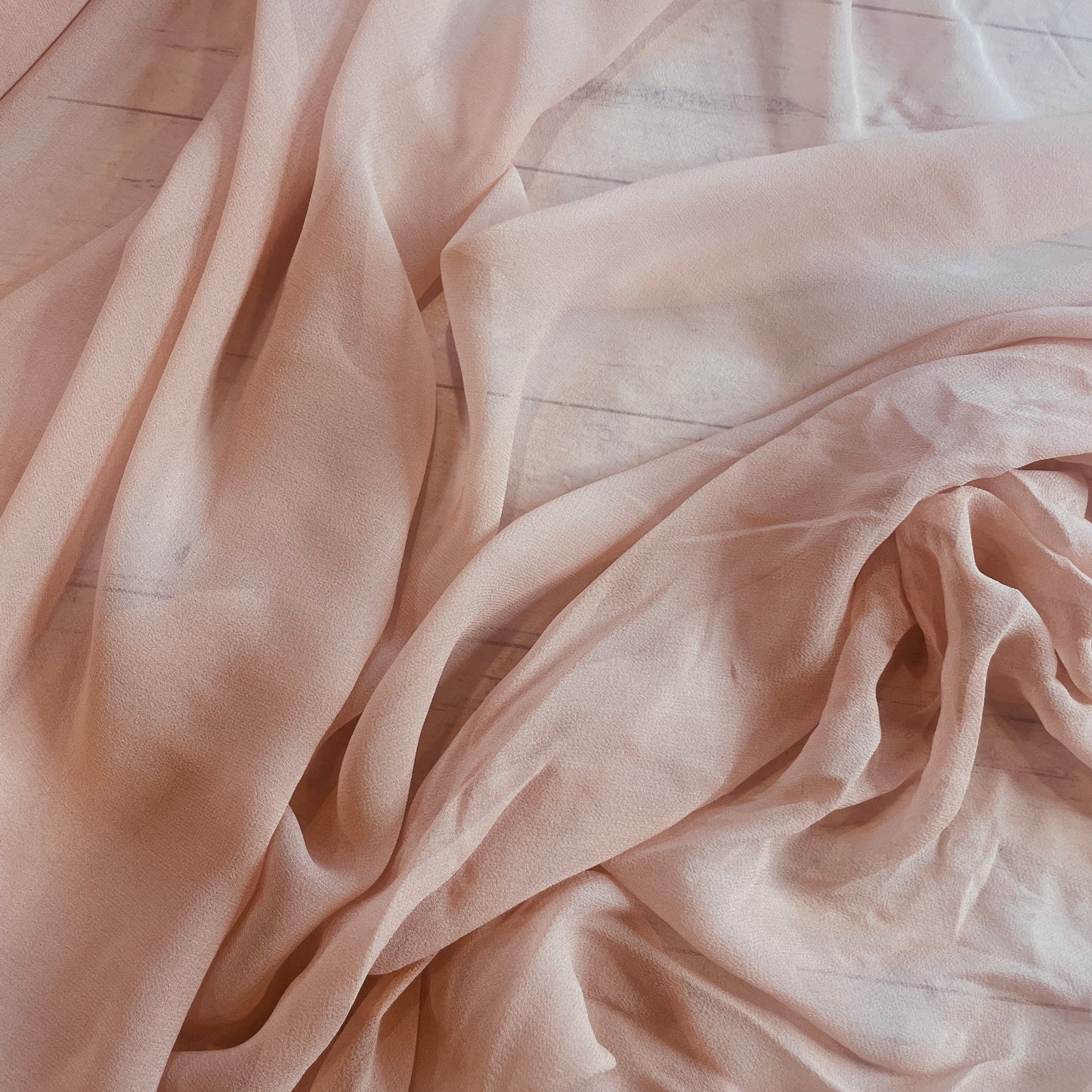 coral blush Silk Chiffon