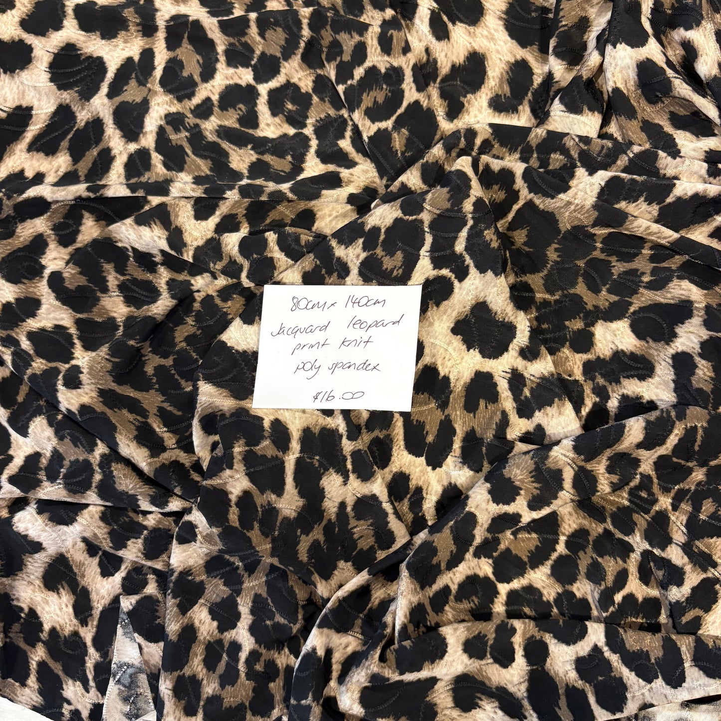 80cm Jacquard Leopard Print Knit