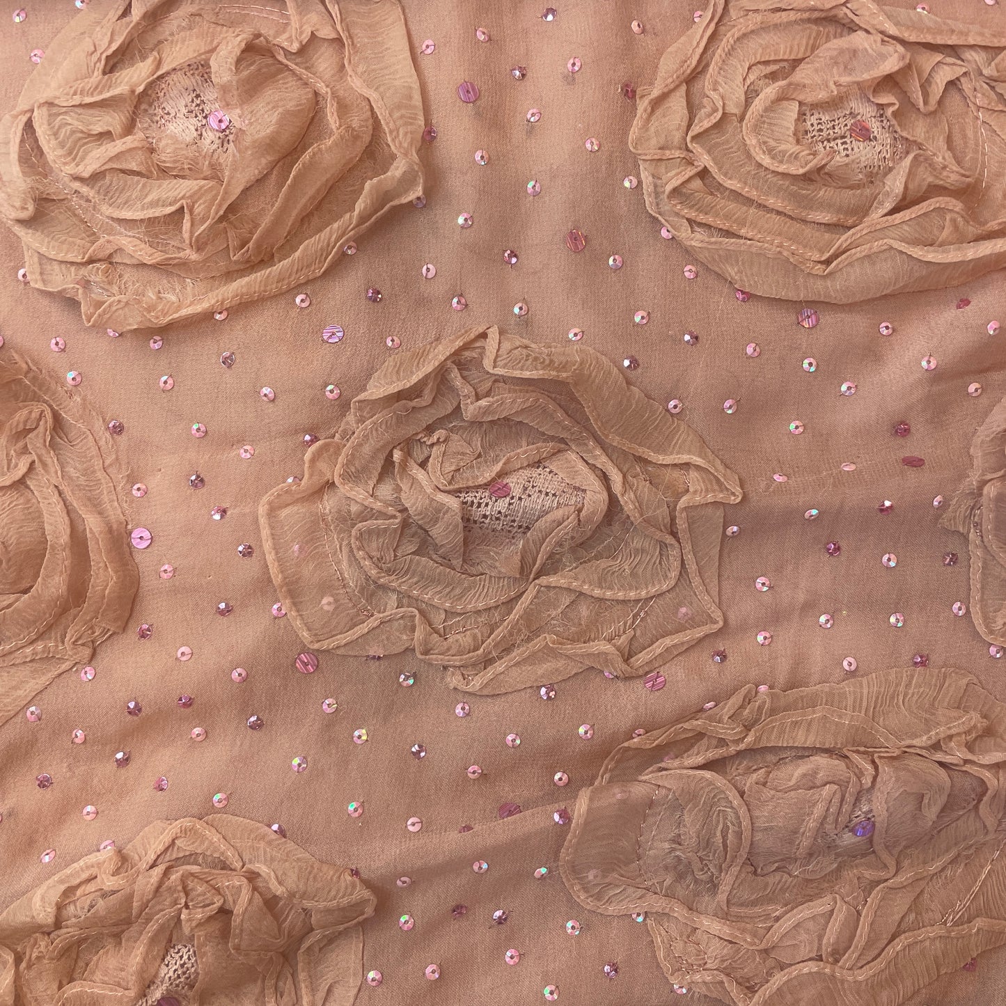 Blush rose sequin silk