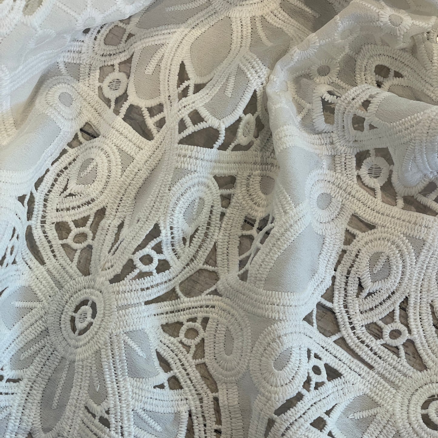 Nusa bloom embroidered cut out crepe de chine