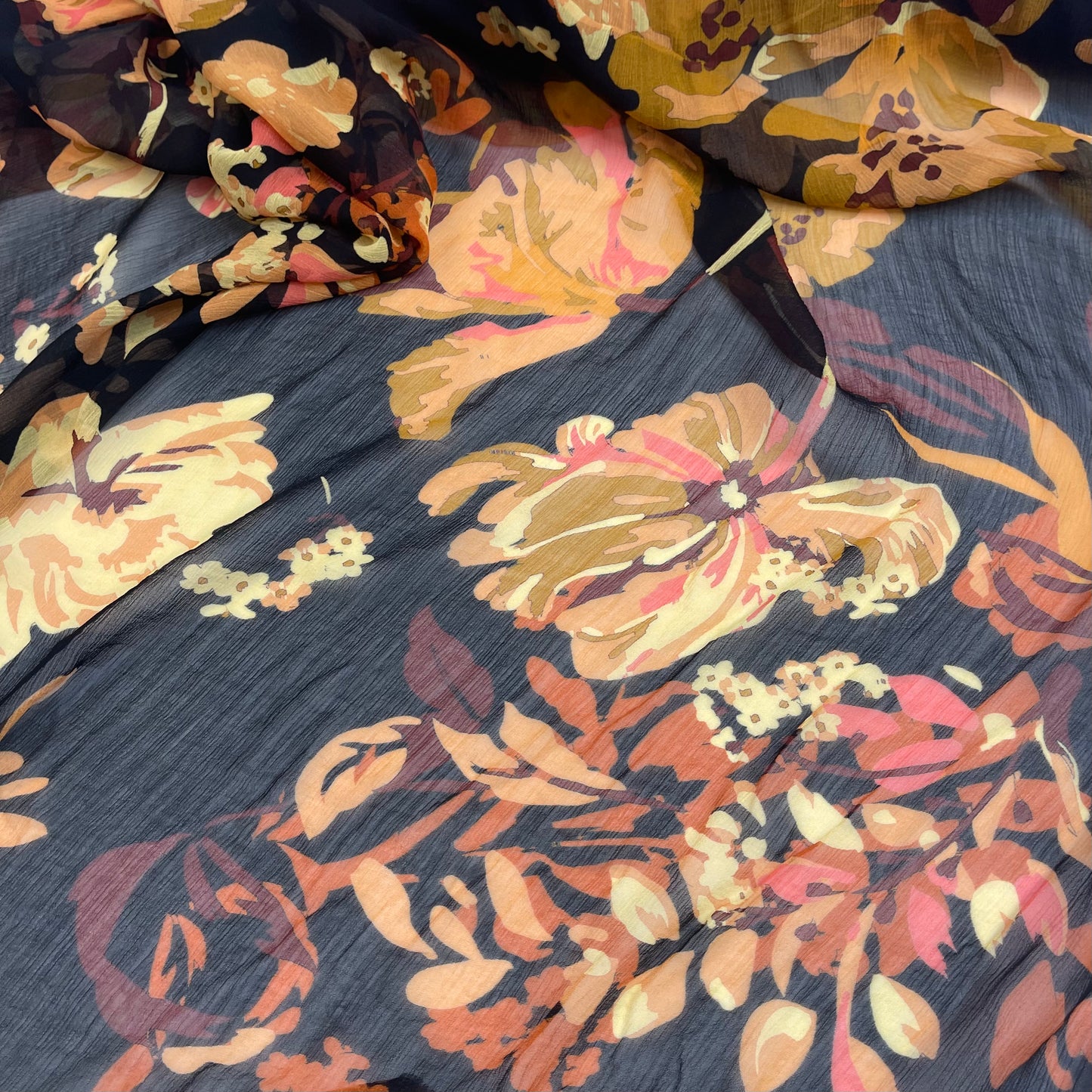 Paloma Floral Crinkle Viscose Georgette